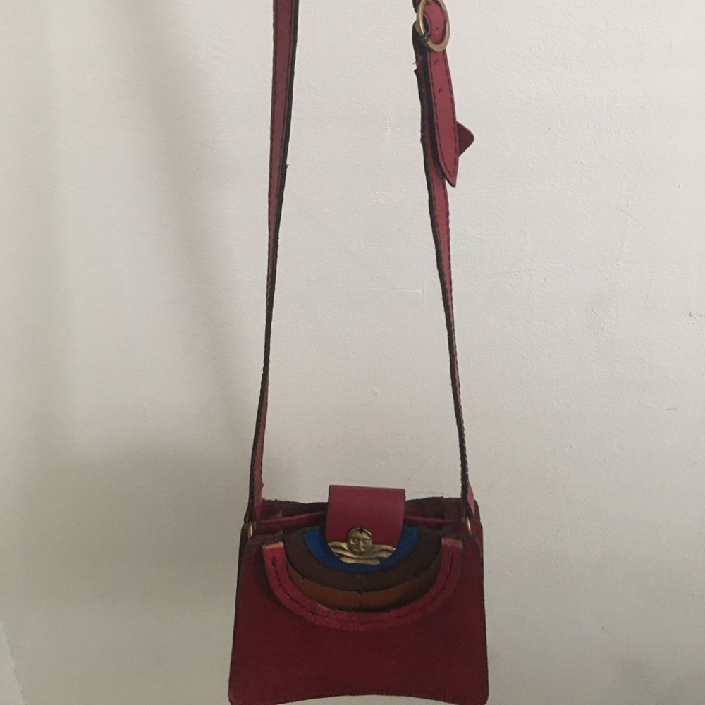 Sami Amin Small Rainbow Bag | Red | Leather